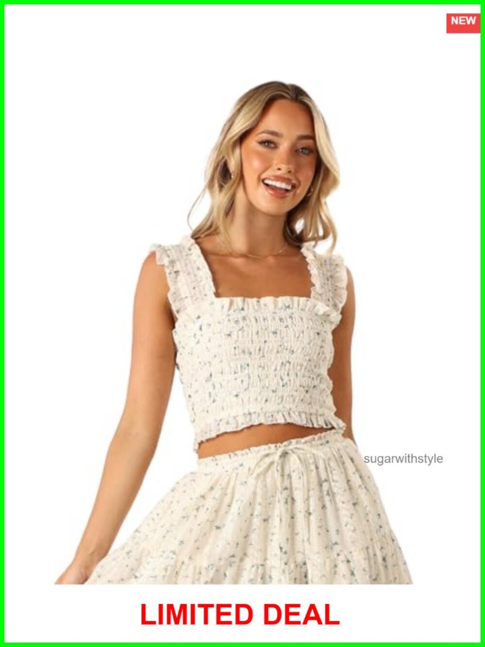 Petal & Pup Amberlyn Square Neck Sleeveless Crop Top